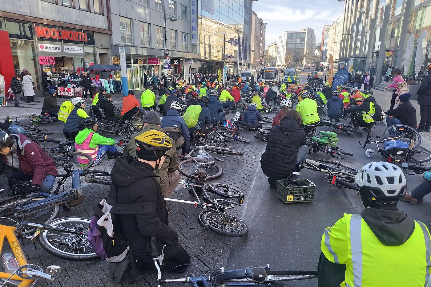 Der "Bike-down" am Leopoldsplatz