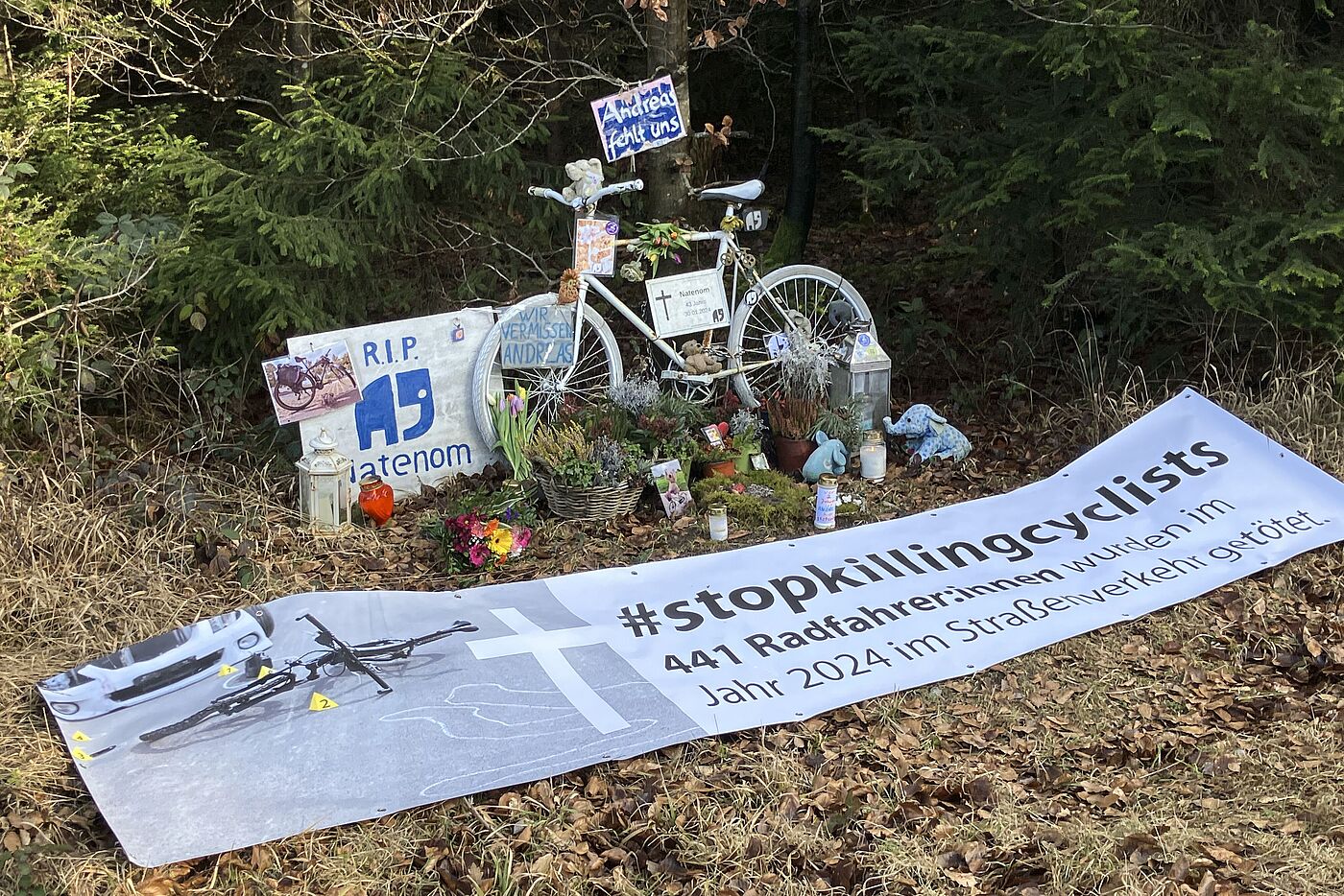 Die Unfallstelle an der L574 zwischen Neuhausen und Schellbronn