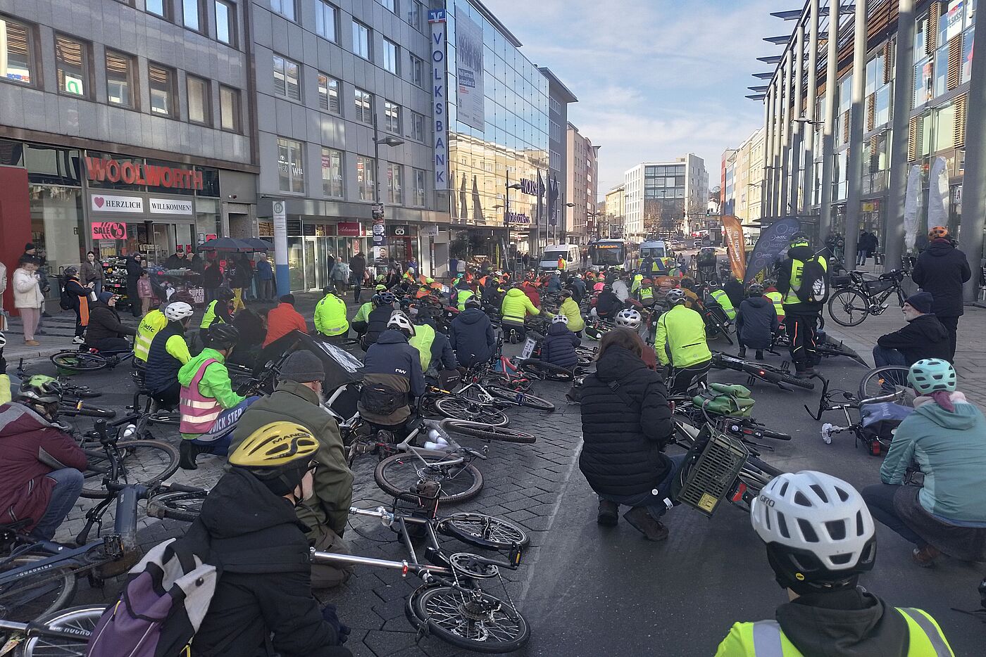 Der "Bike-down" am Leopoldsplatz
