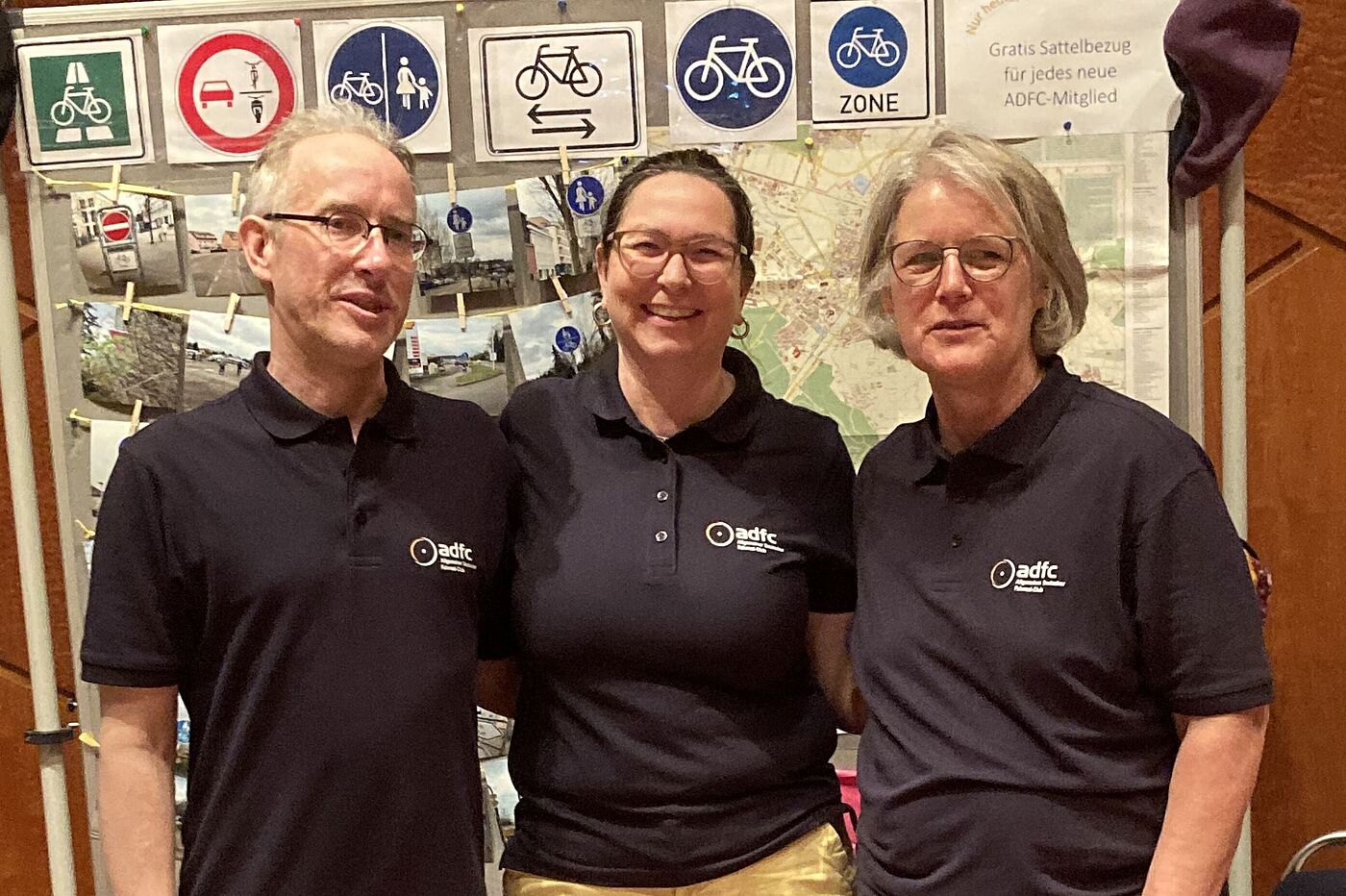 Der Vorstand der ADFC Ortsgruppe Bruchsal beim Bruchsaler Bürgerempfang 2024.